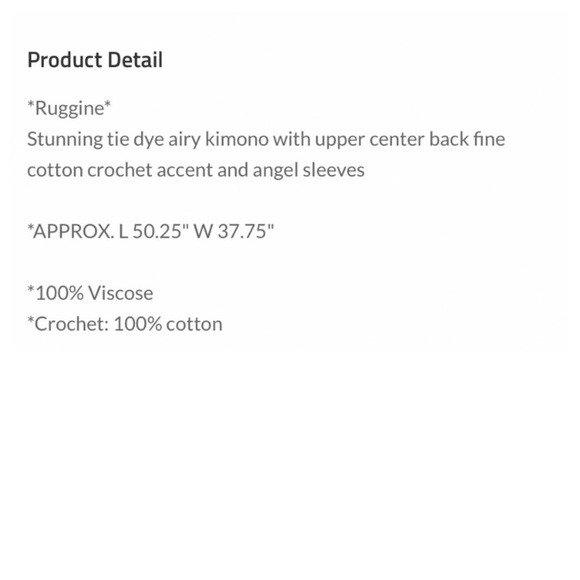 $25 auction start 140 ❤️Pretty tie dye airy kimono - Picture 7 of 7